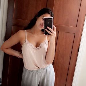 pink lace tank top from forever 21